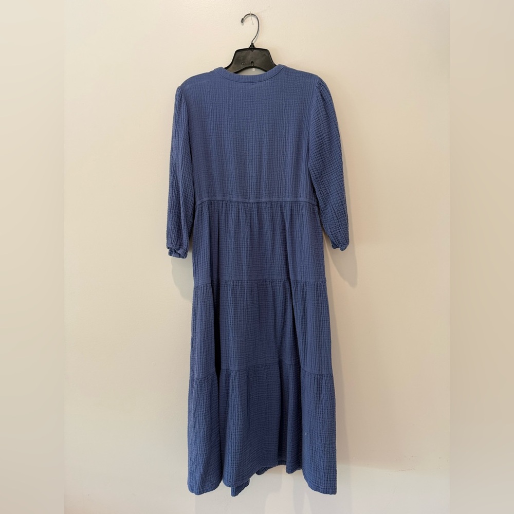 Marine Layer Willow Double Cloth Midi Dress in Periwinkle, M - Picture 13 of 13